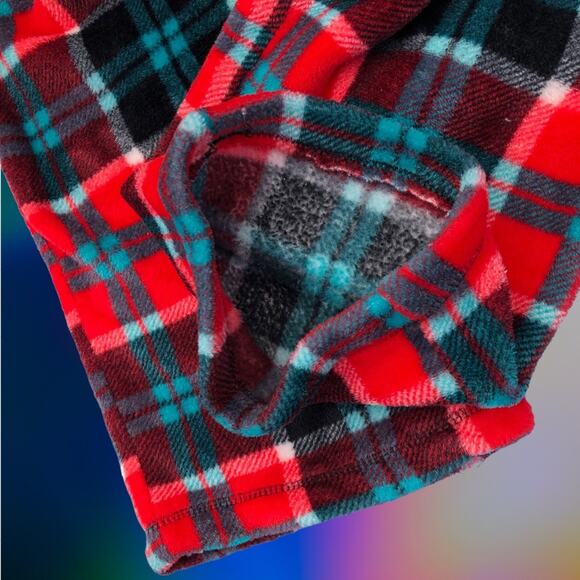 Thick Cozy Plaid Lounge Pants Secret Treasures Juniors Large Bright - Picture 9 of 11